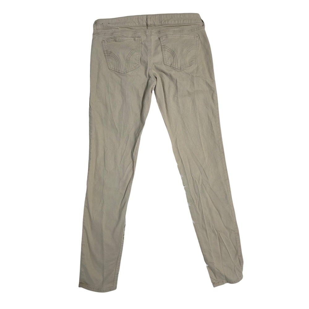 Hollister Skinny Khaki Pants Womens 11R W30 L31 Tan Low Rise Chino‎ Trousers - Picture 2 of 6